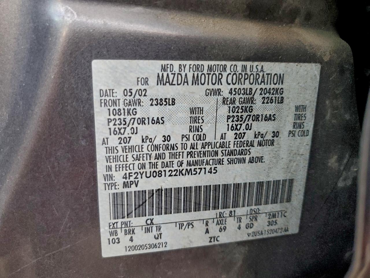 Mazda Tribute Lx Image 9