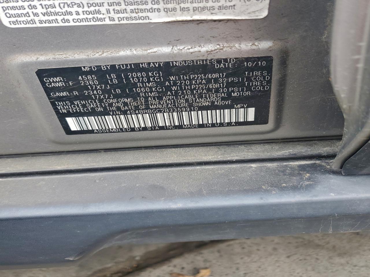 Subaru Outback 2.5i Premium Image 10